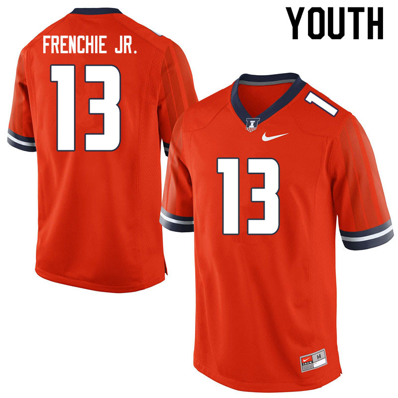 Youth #13 James Frenchie Jr. Illinois Fighting Illini College Football Jerseys Sale-Orange